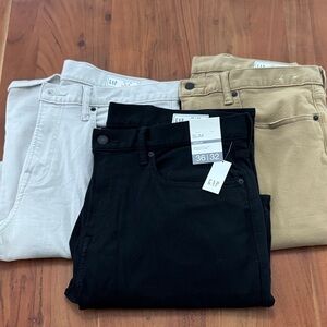 Gap City Jeans Slim Fit Trio (3 pairs) - Black, Brown, Fresh Praline size 36